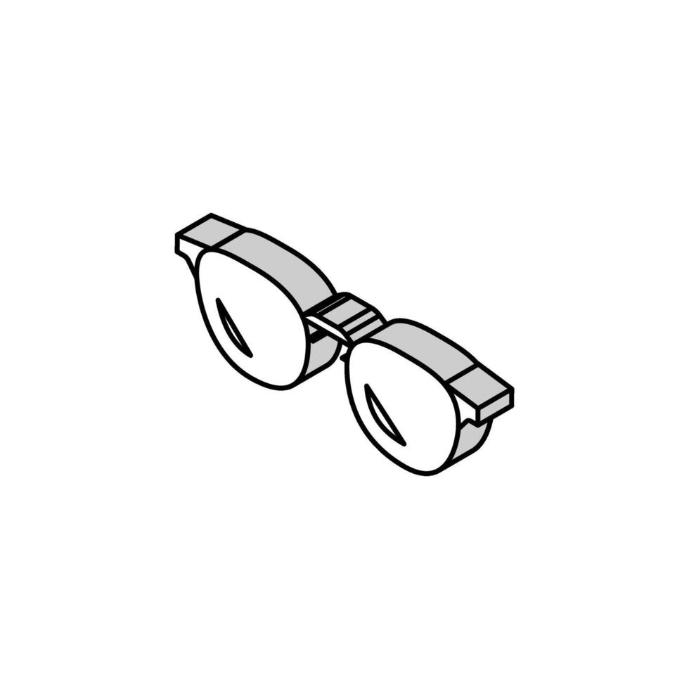 style glasses optical isometric icon vector illustration