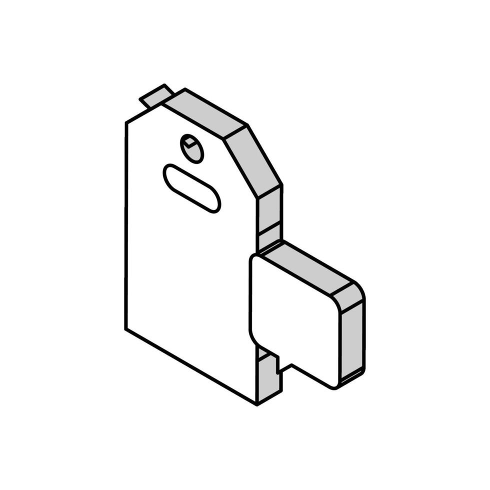 qr code on label isometric icon vector illustration
