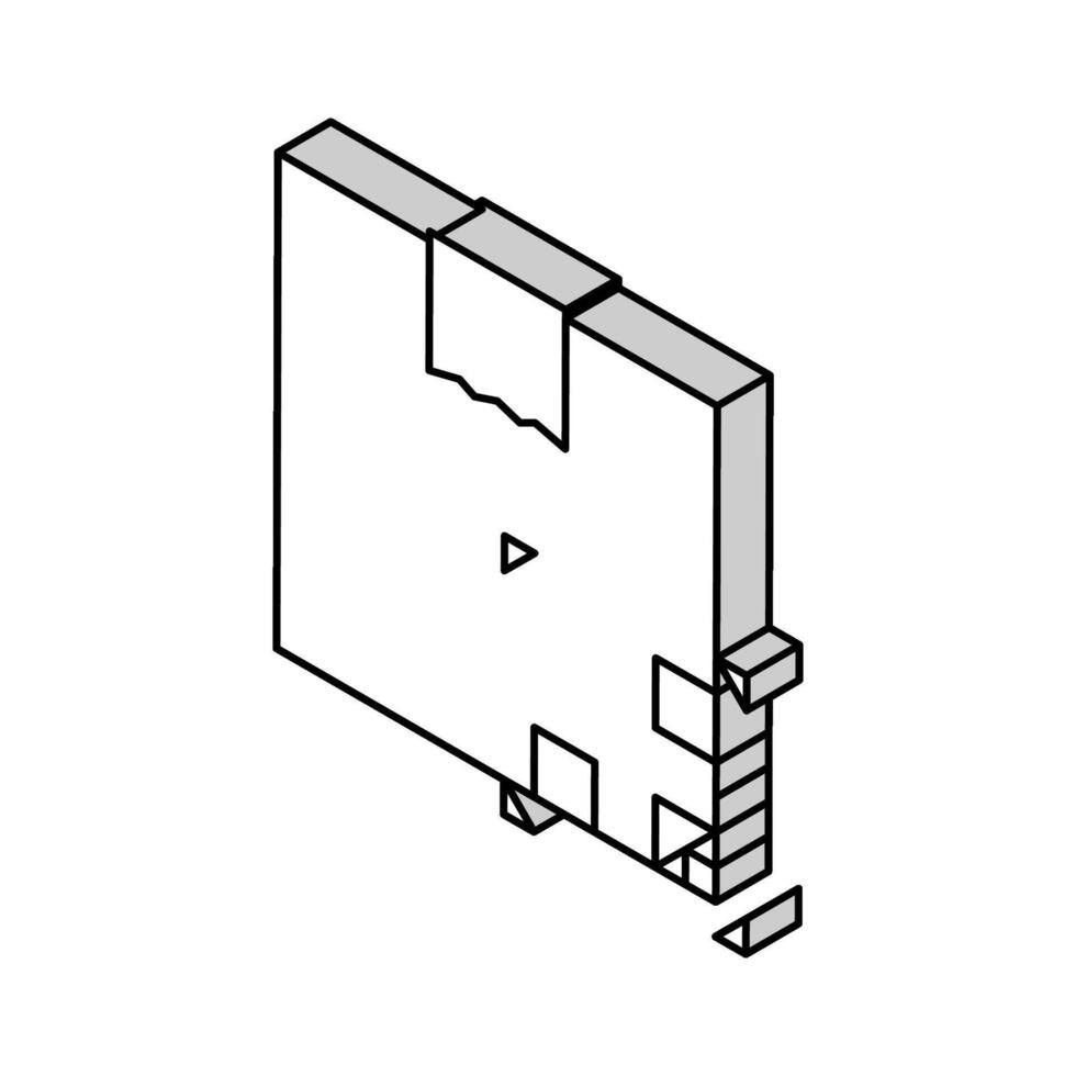 box delivery individual qr code isometric icon vector illustration