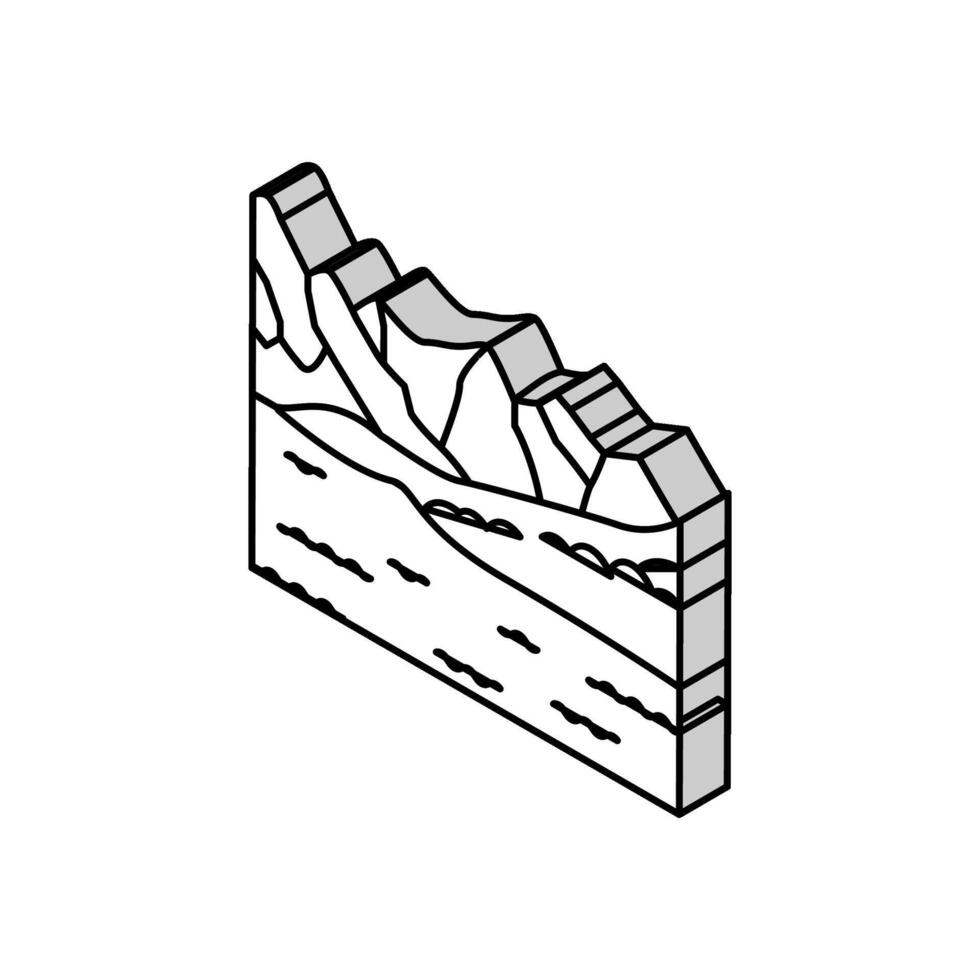 banff nacional parque isométrica icono vector ilustración