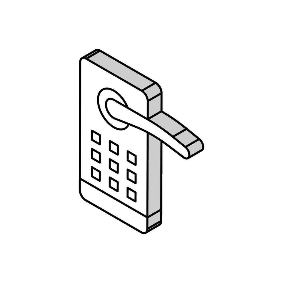 security computer application isometric icon vector illustration