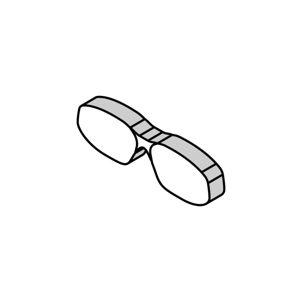 frio lentes óptico isométrica icono vector ilustración