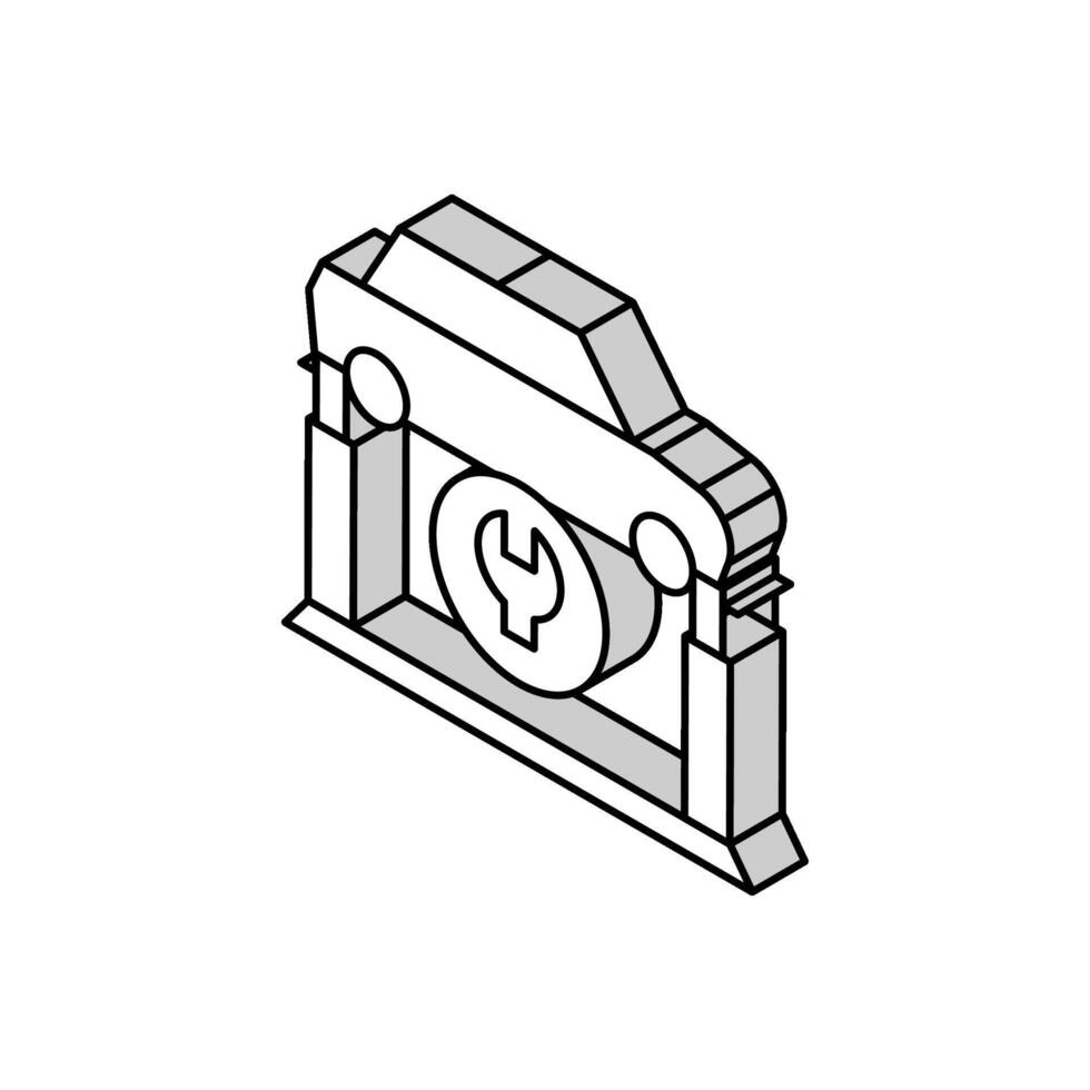 suspencsion diagnostics isometric icon vector illustration