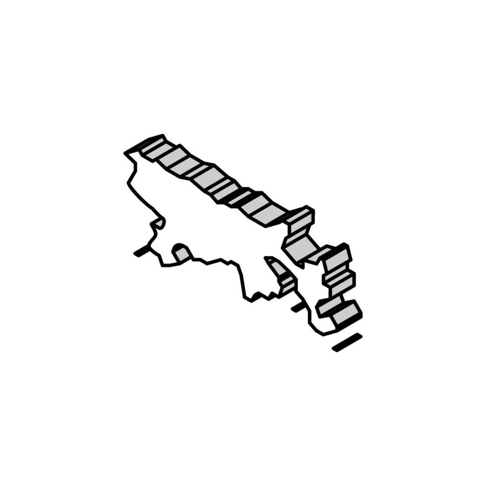 lago titicaca isométrica icono vector ilustración
