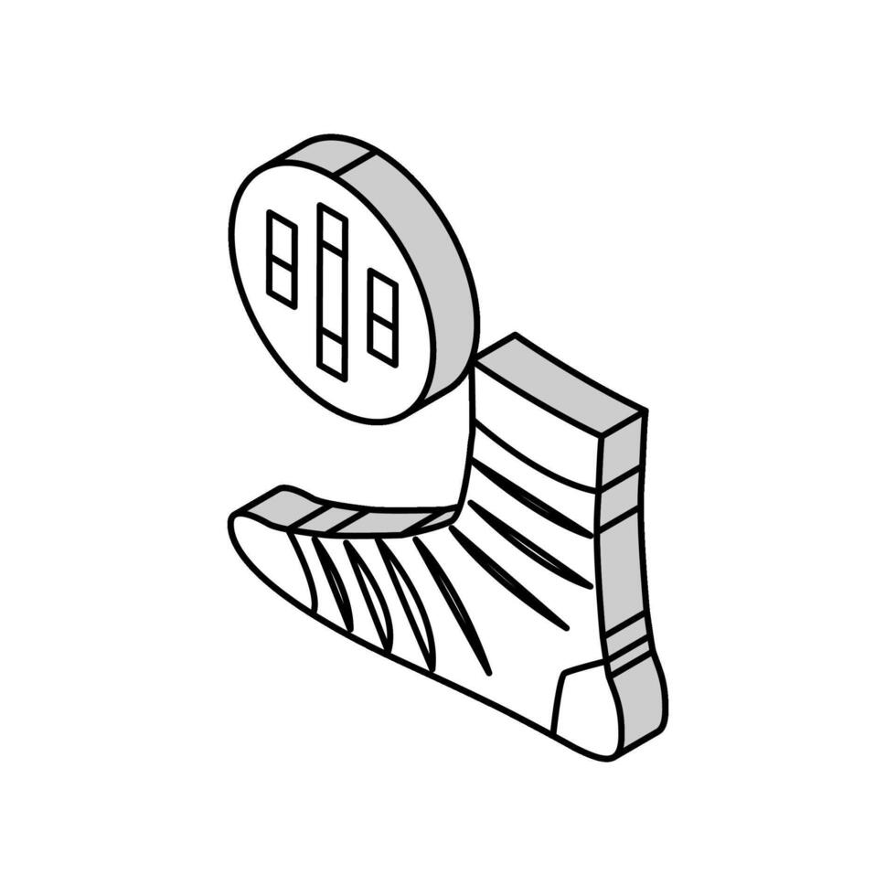 bamboo material sock isometric icon vector illustration