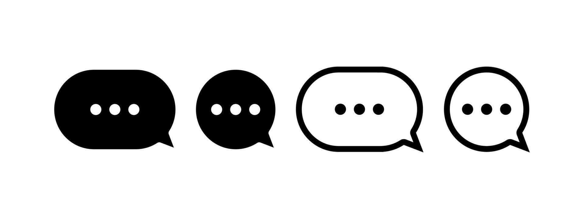 Social media message. Vector icons