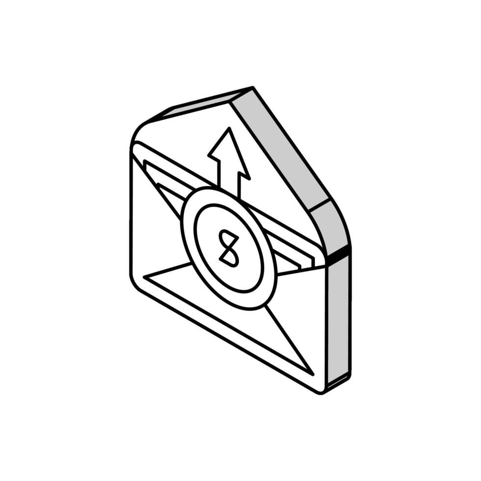 wage inflation isometric icon vector illustration