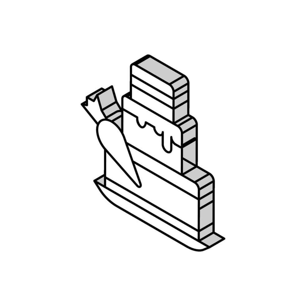 delicacy making isometric icon vector illustration