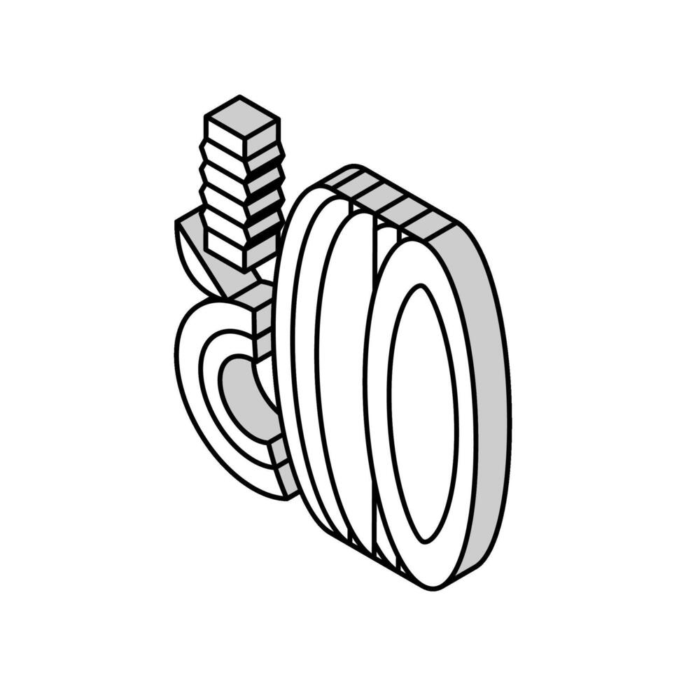 vulcanized rubber thermoset isometric icon vector illustration