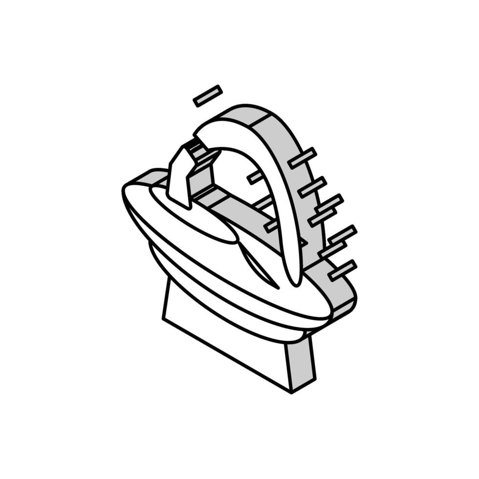 drinking fountain isometric icon vector illustration