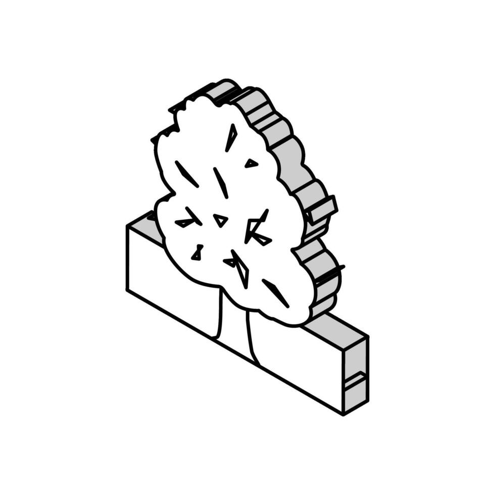 parque árbol isométrica icono vector ilustración