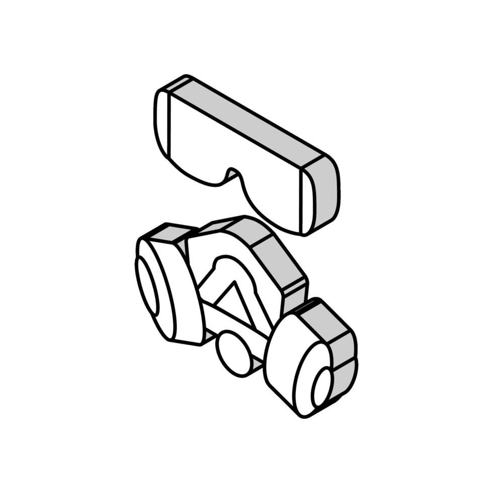 facial mask and respirator isometric icon vector illustration