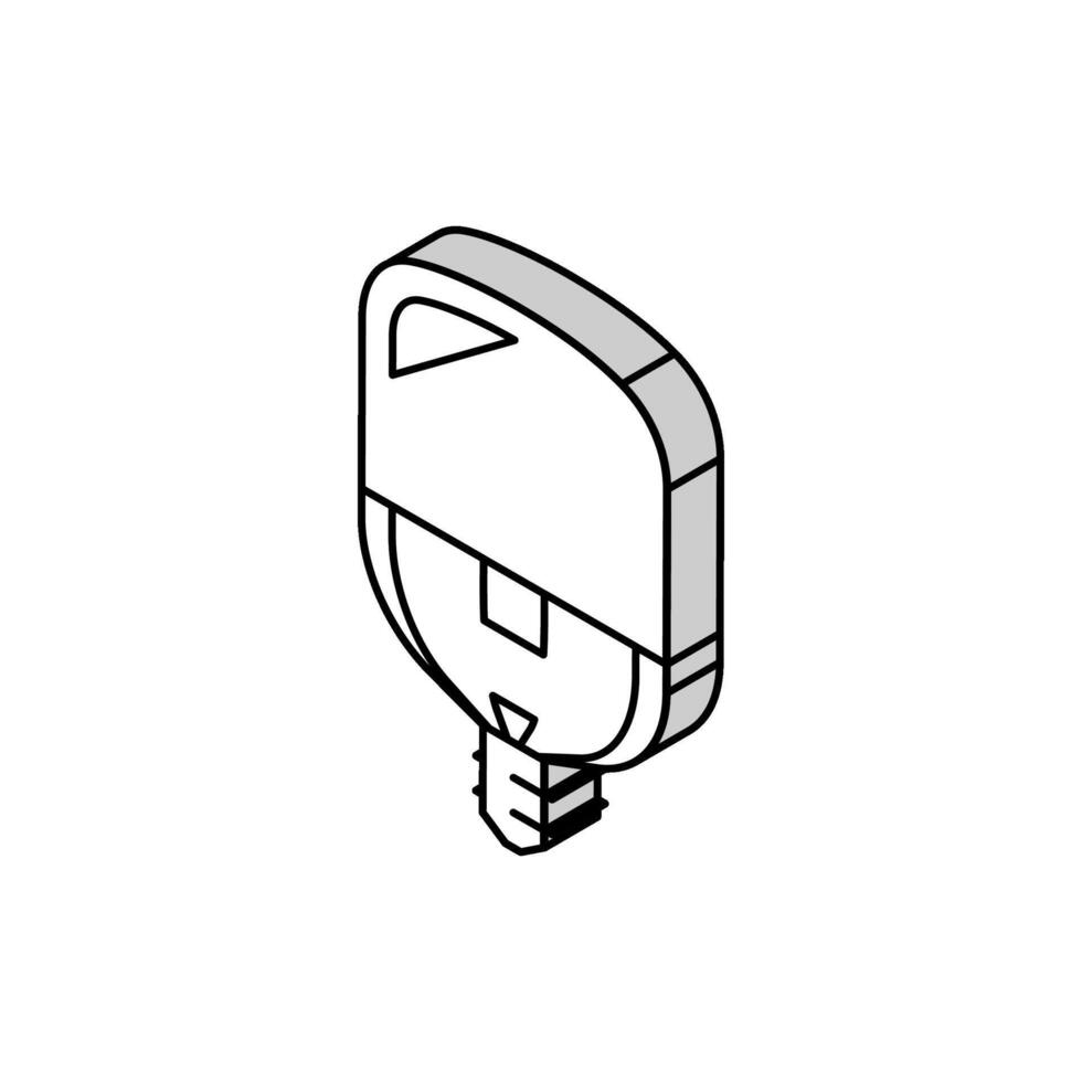 power light bulb isometric icon vector illustration