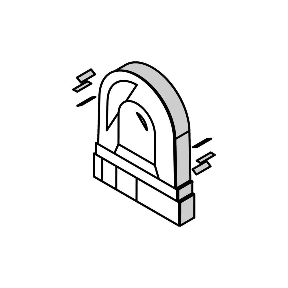 alarm alert isometric icon vector illustration