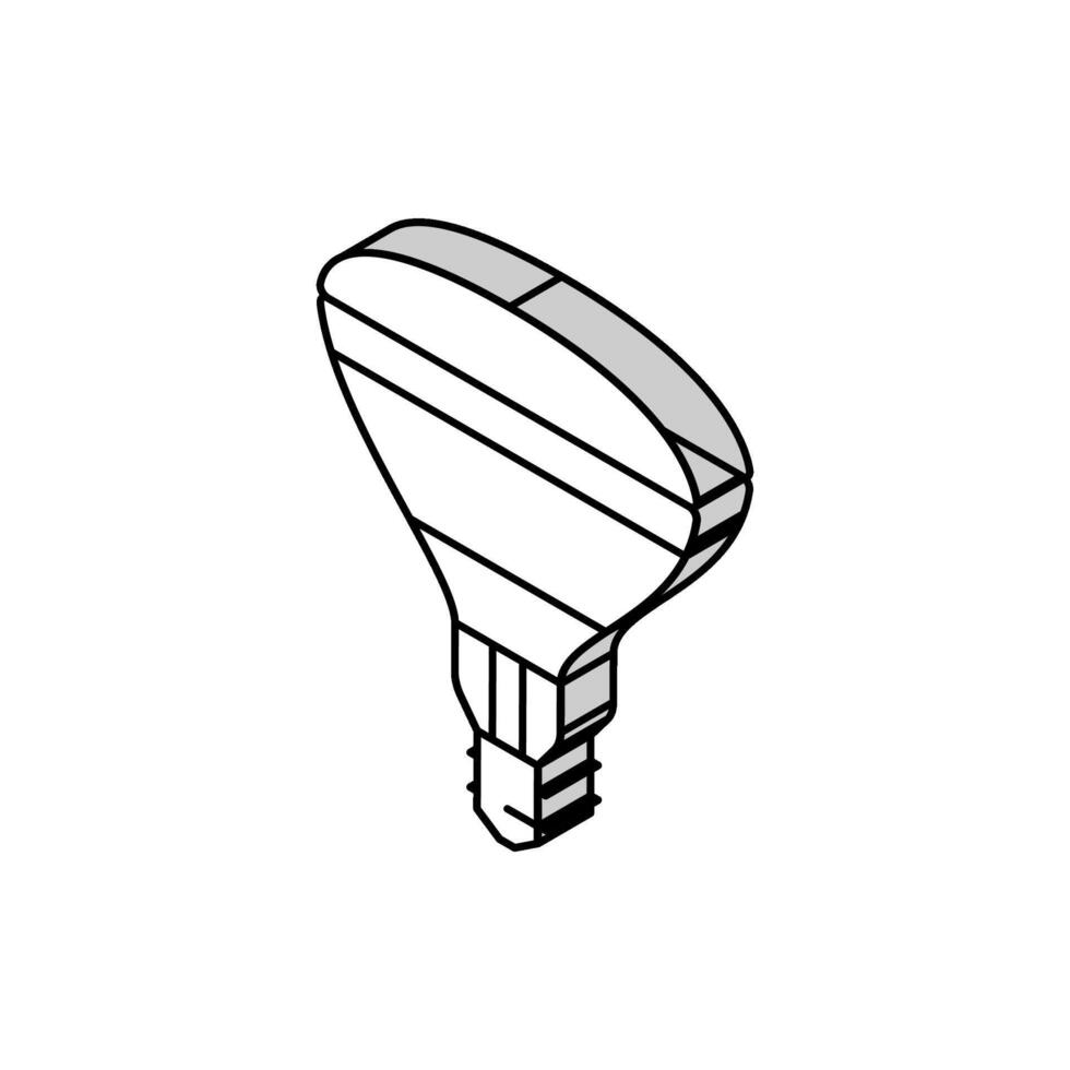 ray glow light bulb isometric icon vector illustration