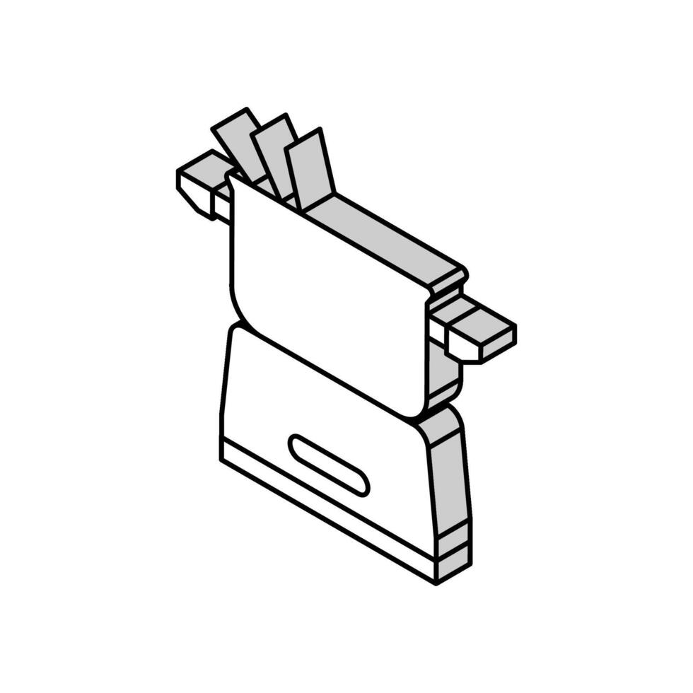 eléctrico fondue maceta isométrica icono vector ilustración