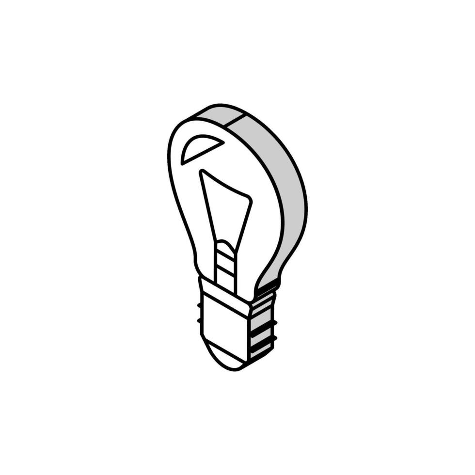 glass light bulb isometric icon vector illustration