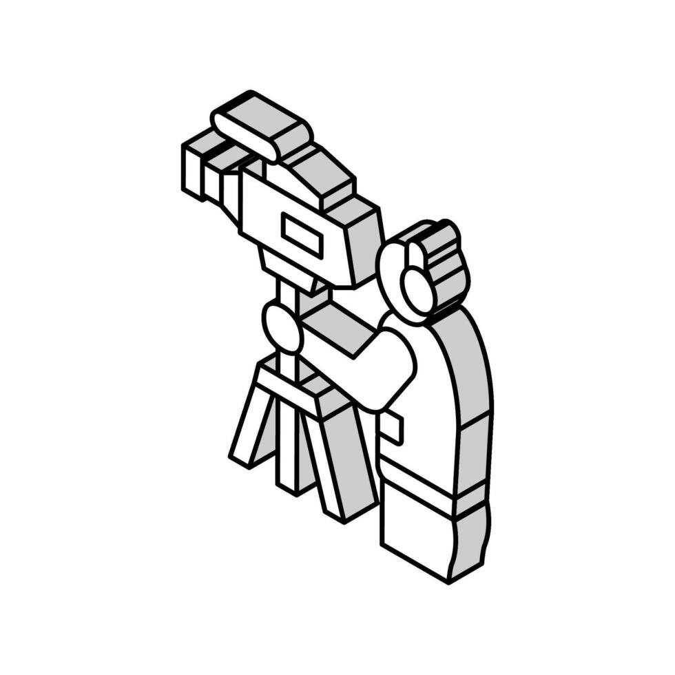 videographer business isometric icon vector illustration