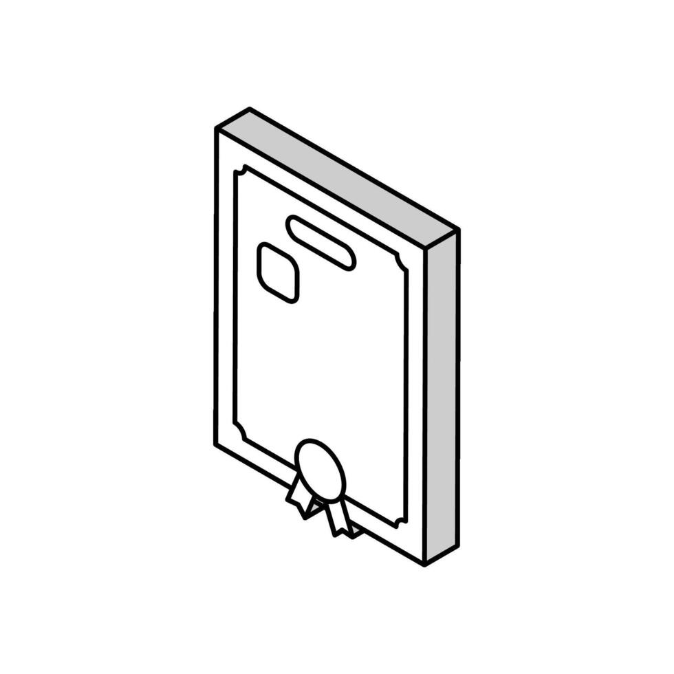 diploma certificate isometric icon vector illustration