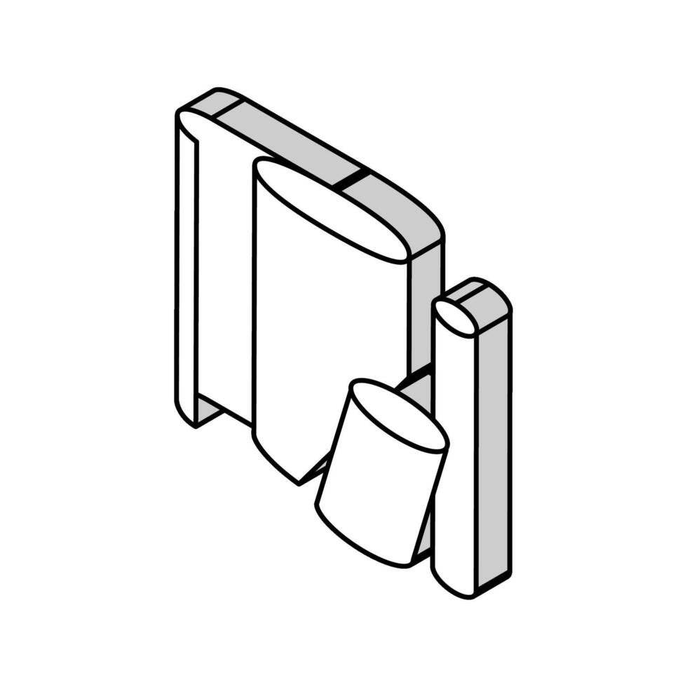 nylon thermoplastic isometric icon vector illustration