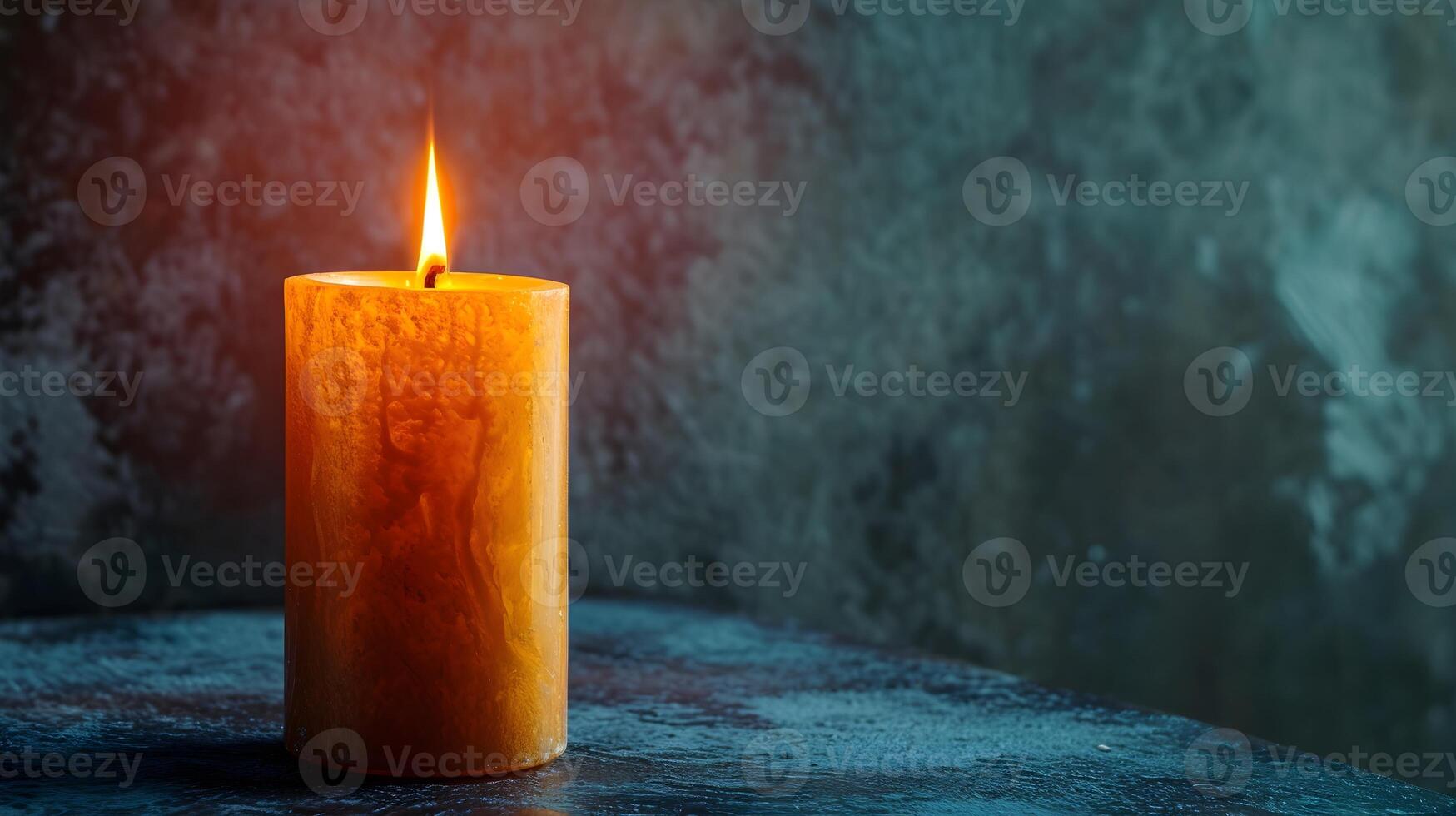 AI generated Portrait of candle against texture background with space for text, background image, generative AI photo