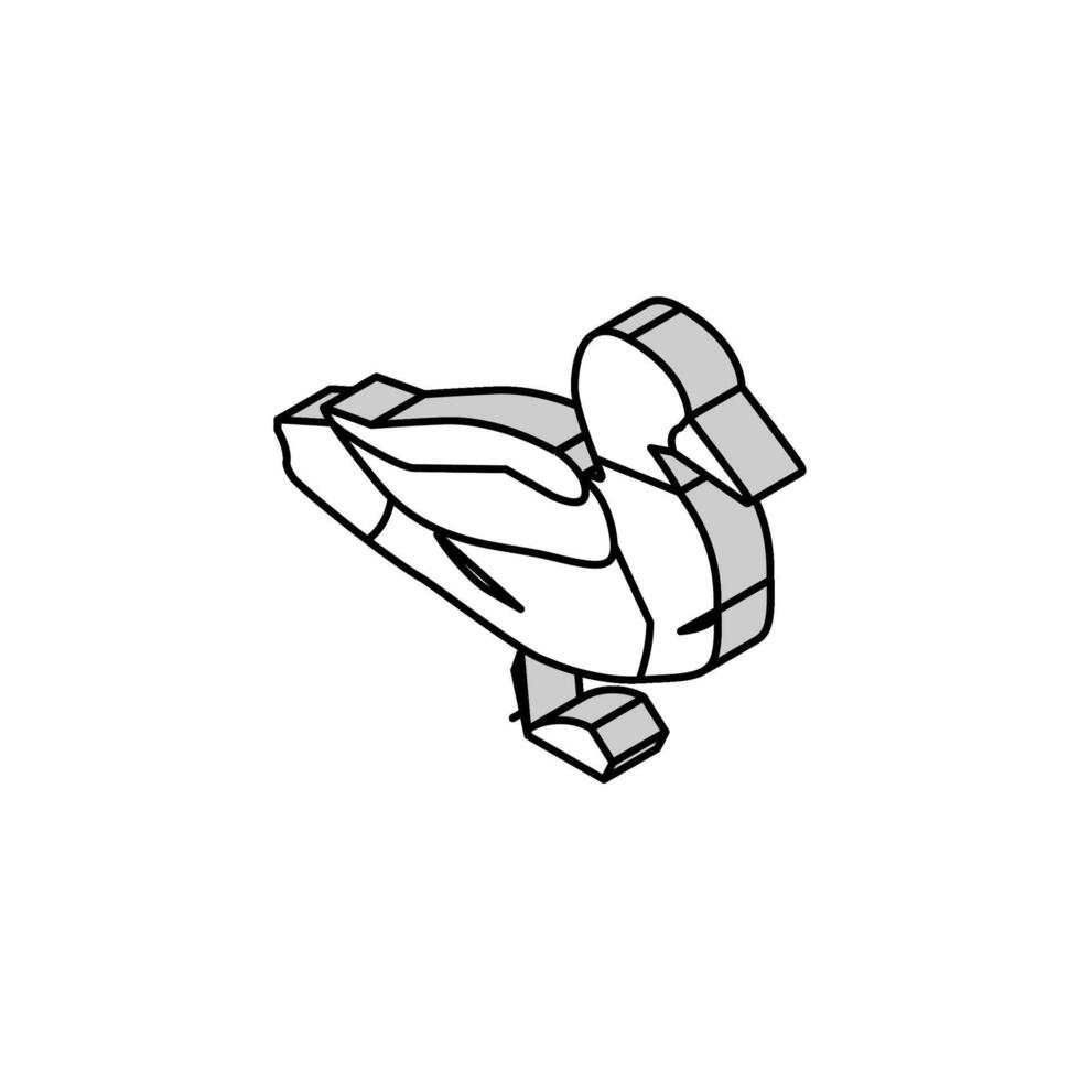 duck bird isometric icon vector illustration