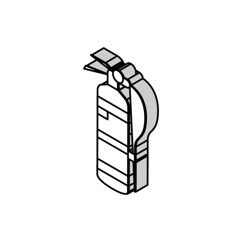 extinguisher tool isometric icon vector illustration