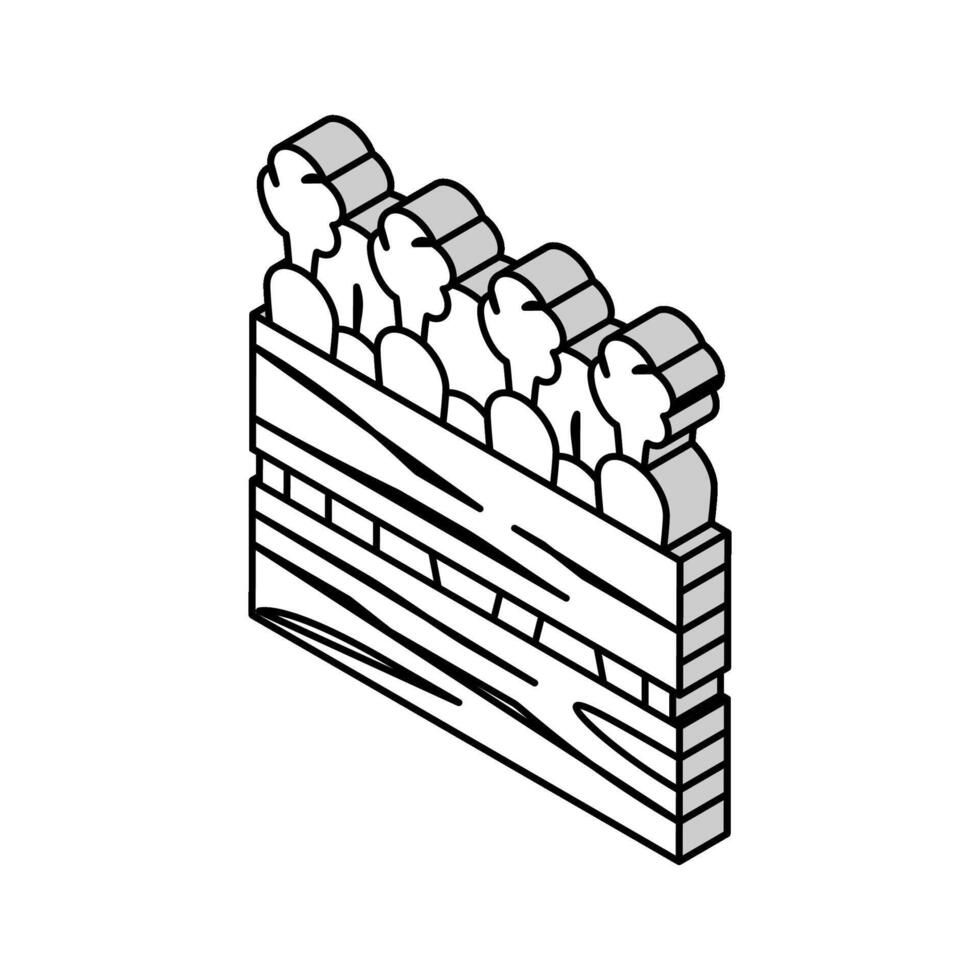 harvest carrot isometric icon vector illustration