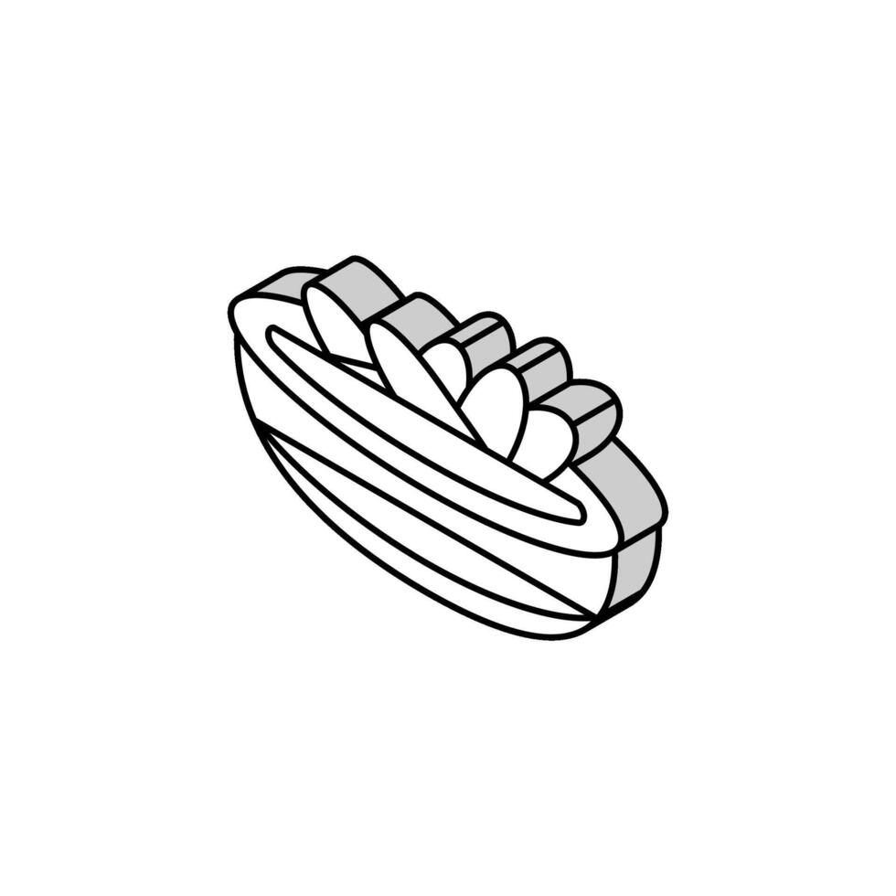 harvest cucumber isometric icon vector illustration