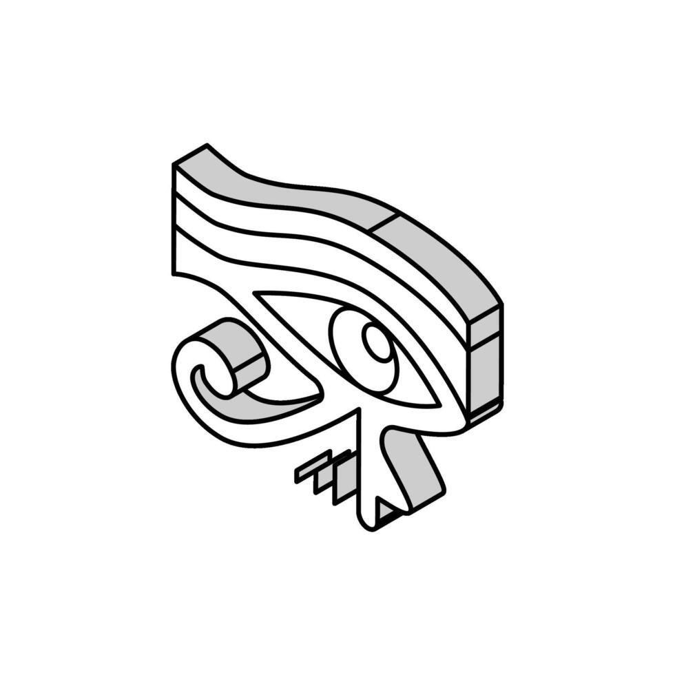 eye egypt isometric icon vector illustration