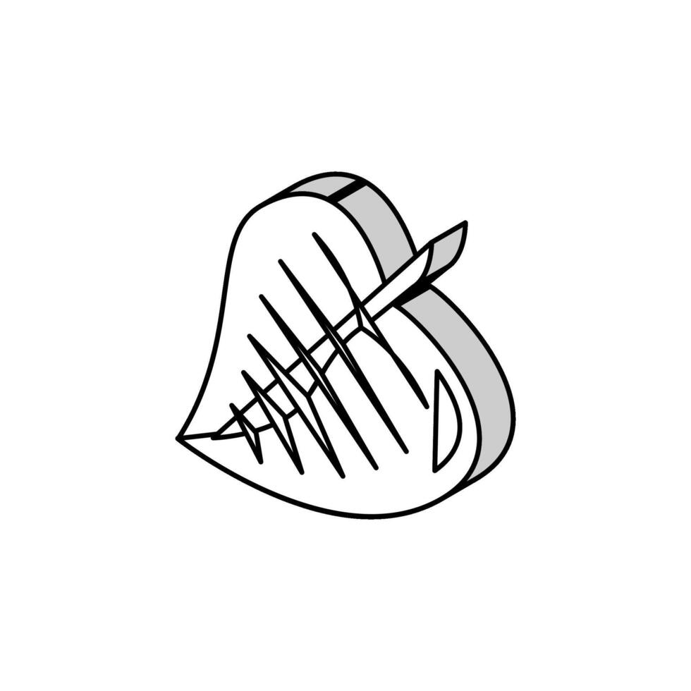 plant leaf isometric icon vector illustration