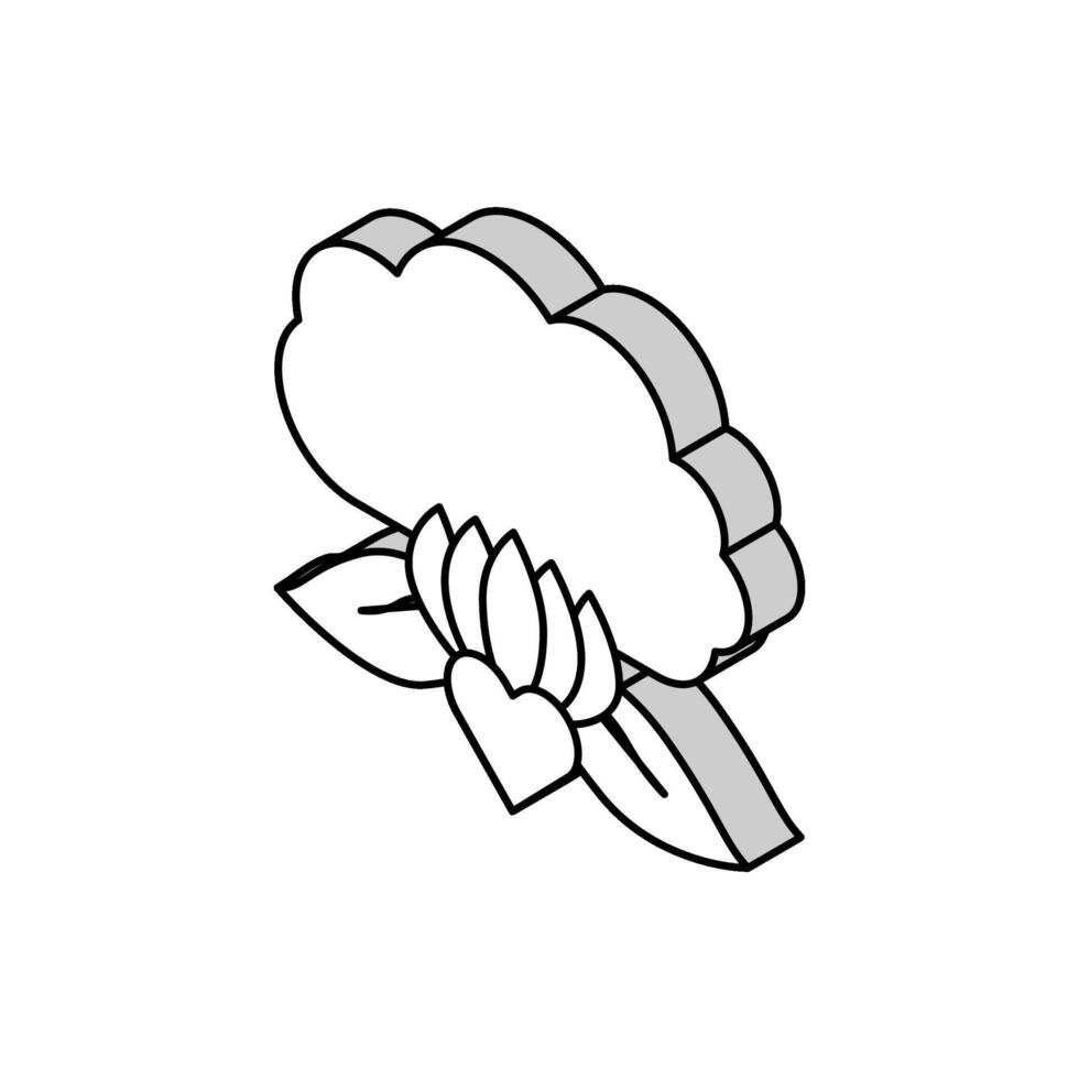 spa leaf isometric icon vector illustration