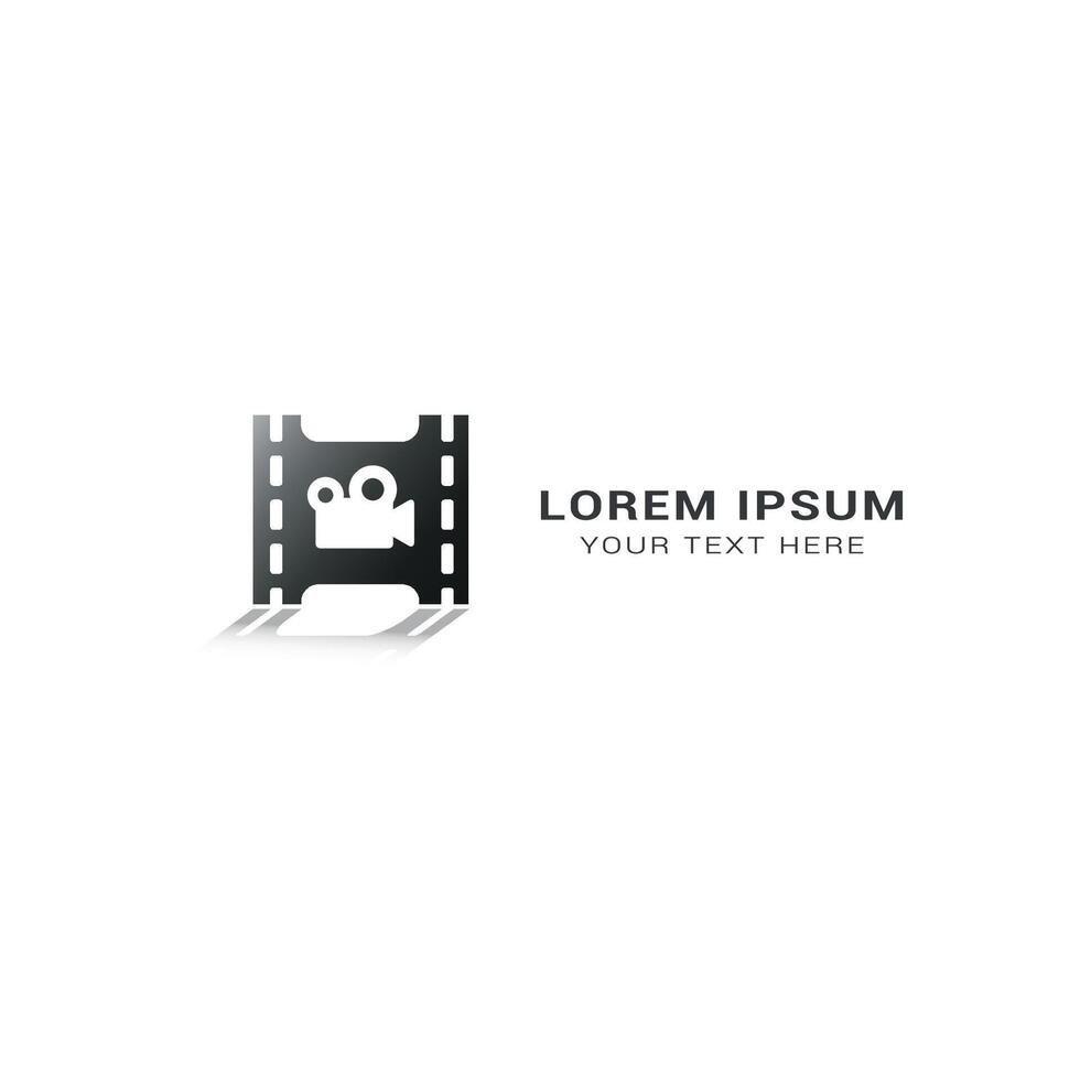 vector business templet film and roll camera symbol design.