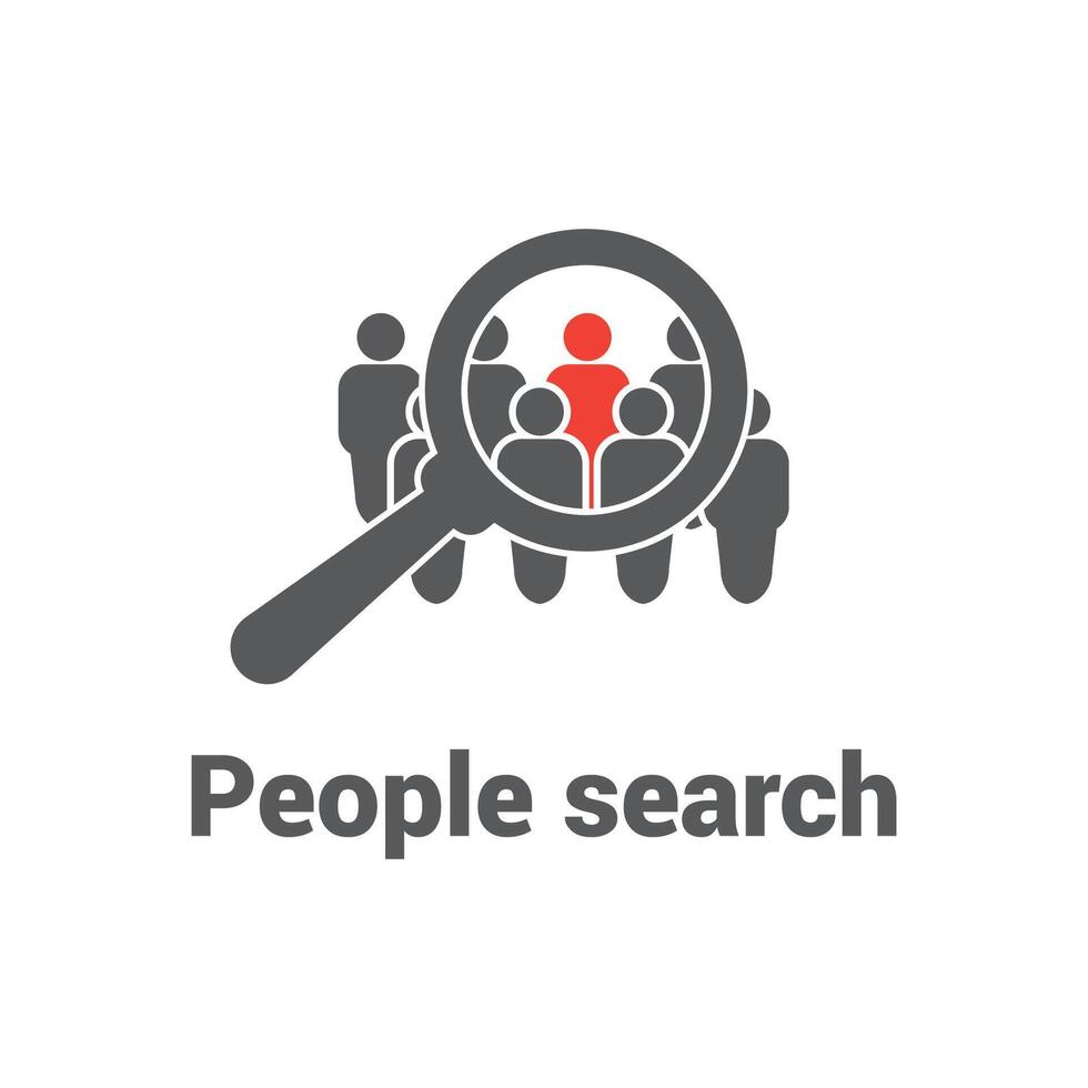 vector design concept of people search, recruitment etc.