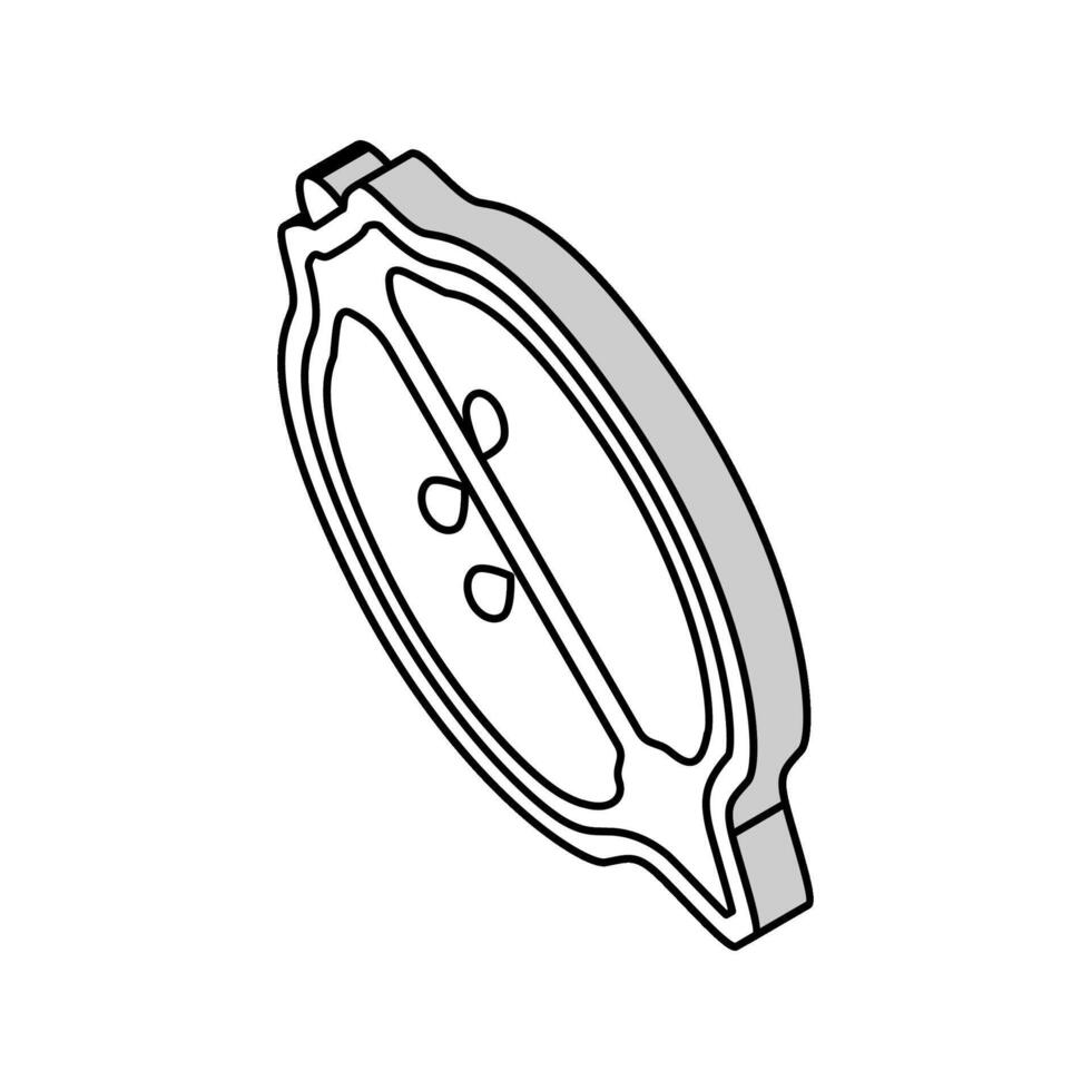 half lemon isometric icon vector illustration
