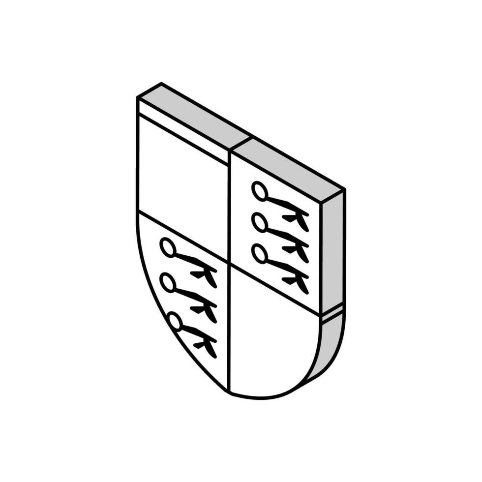 heráldica Reino isométrica icono vector ilustración