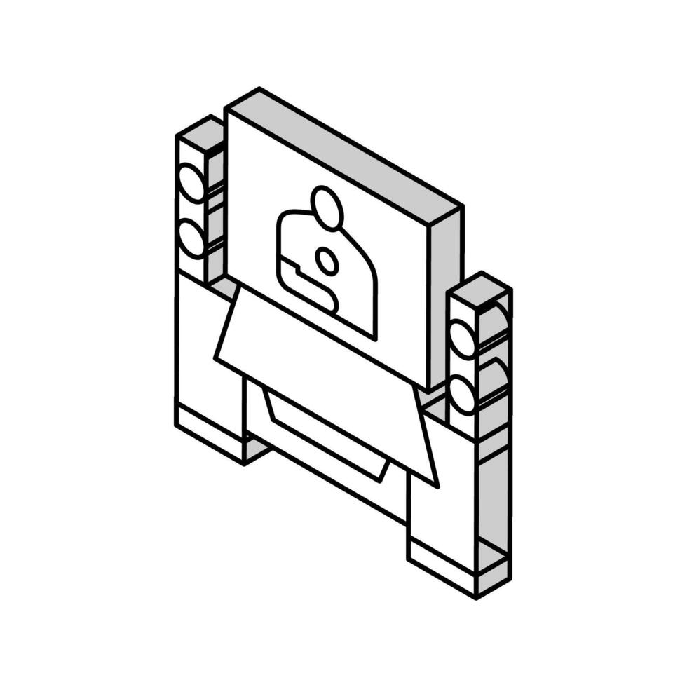 record studio isometric icon vector illustration