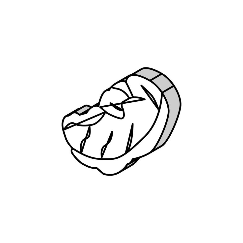 steak beef isometric icon vector illustration