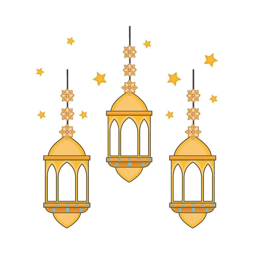 illustration of ramadan lantern vector