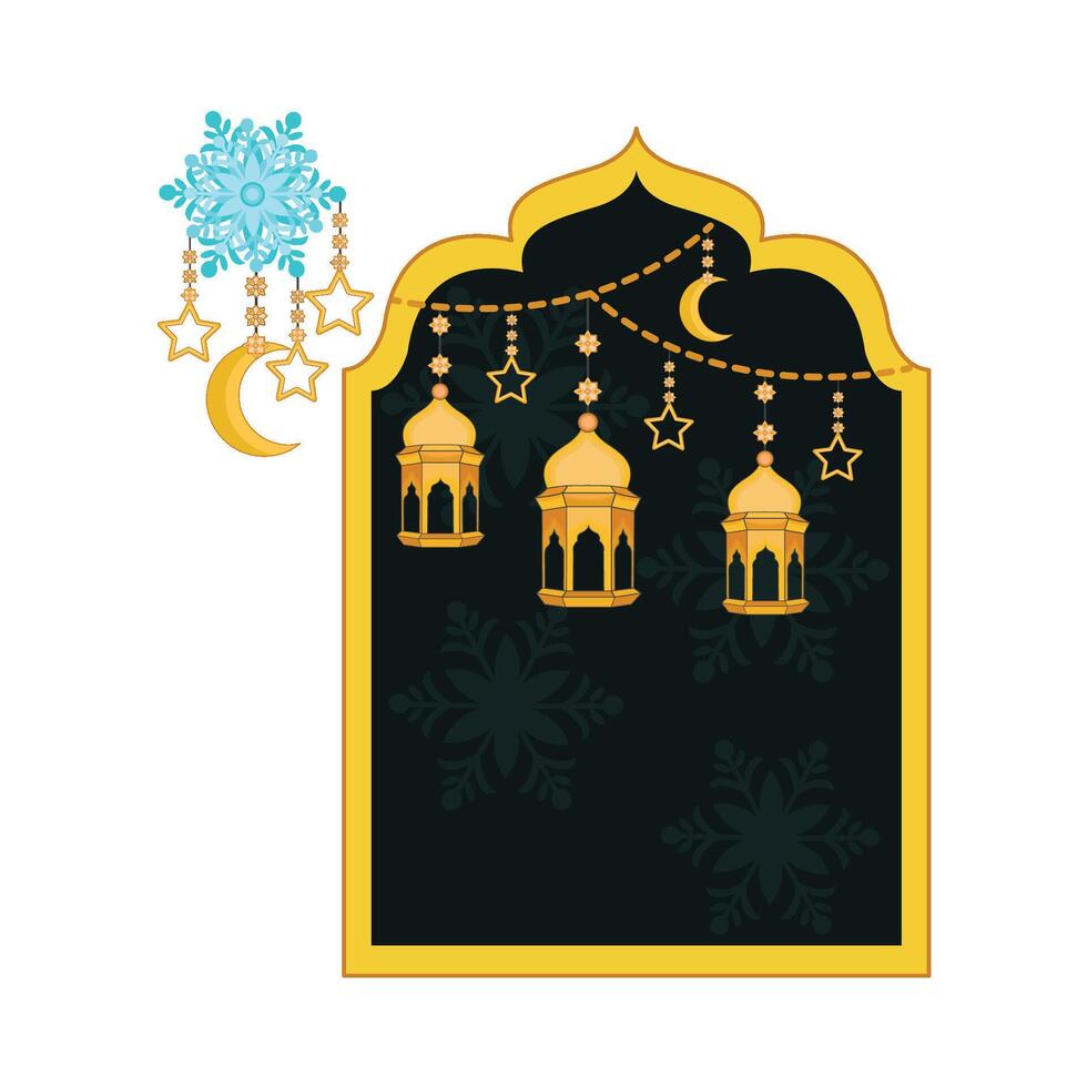 illustration of ramadan lantern vector