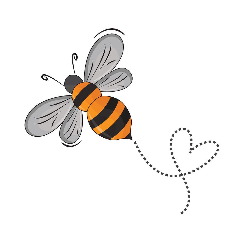 ilustración de abeja vector