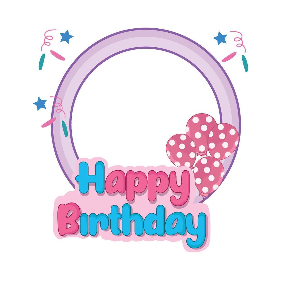 illustration of birthday frame vector