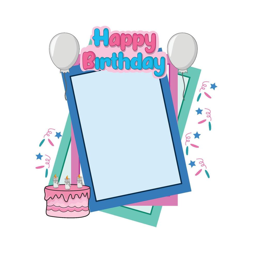 illustration of birthday frame vector