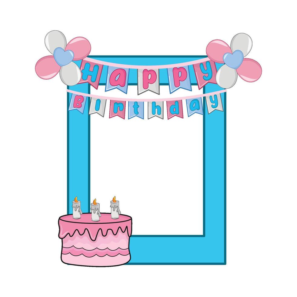 illustration of birthday frame vector