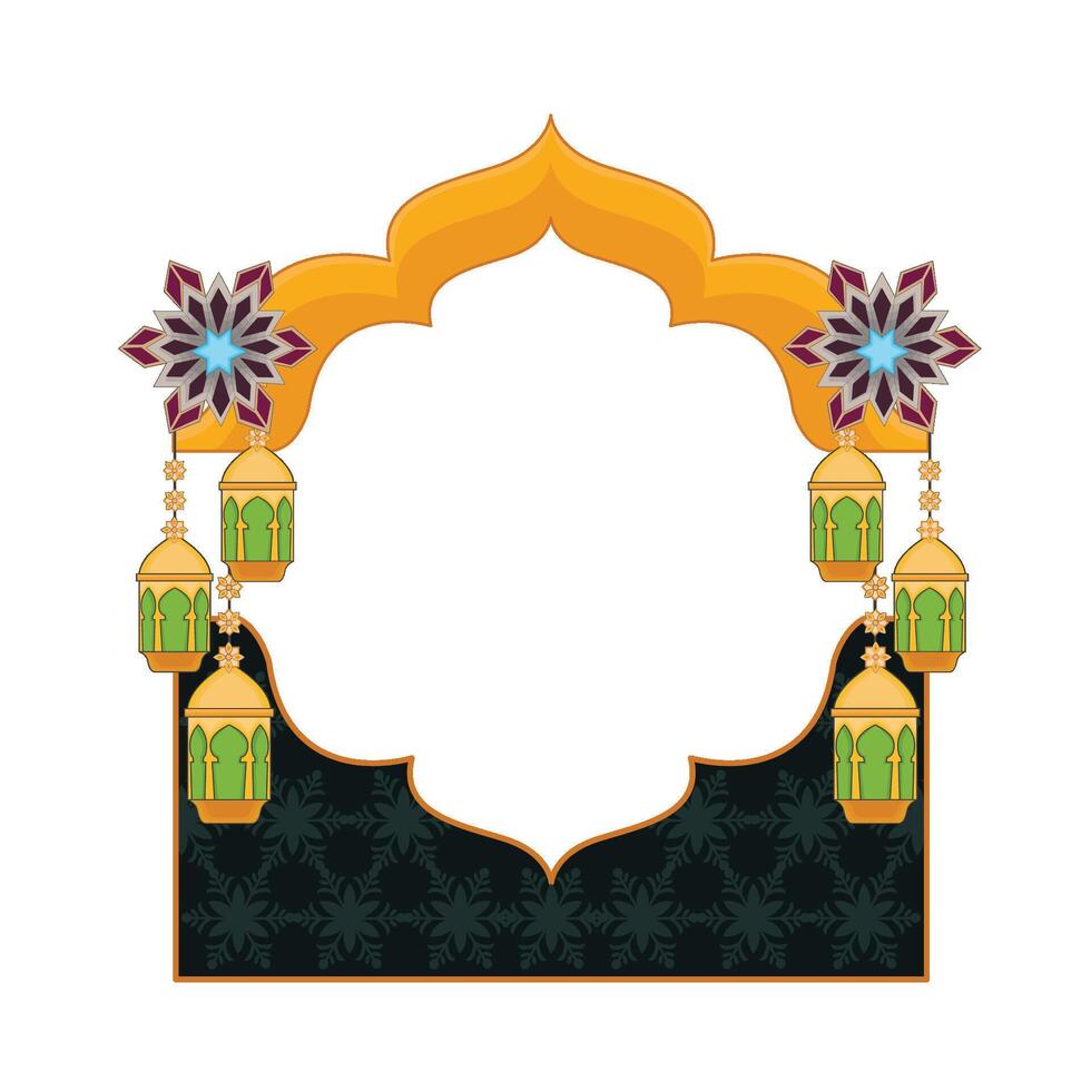 illustration of ramadan frame vector