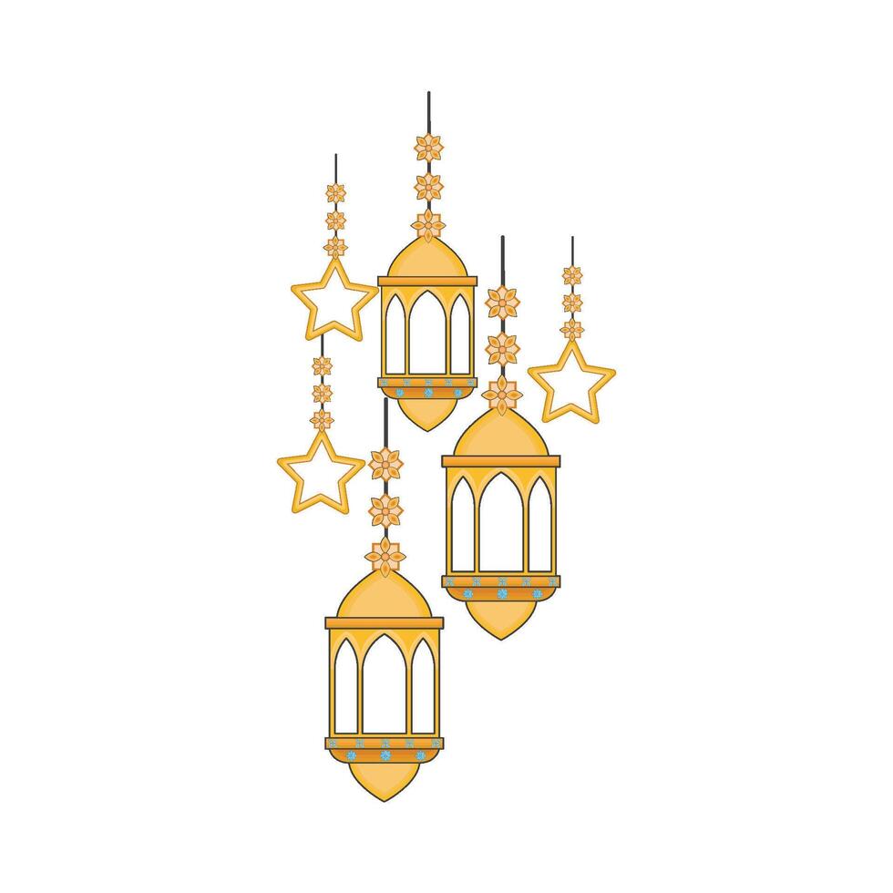 illustration of ramadan lantern vector