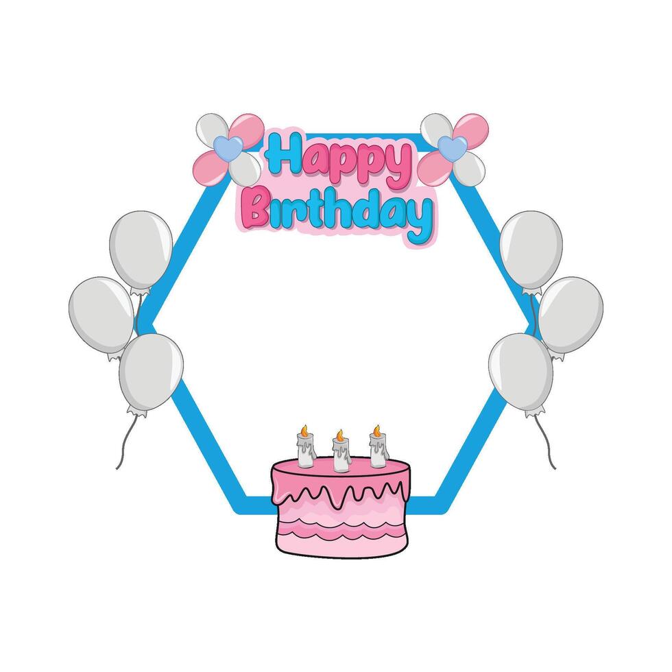 illustration of birthday frame vector