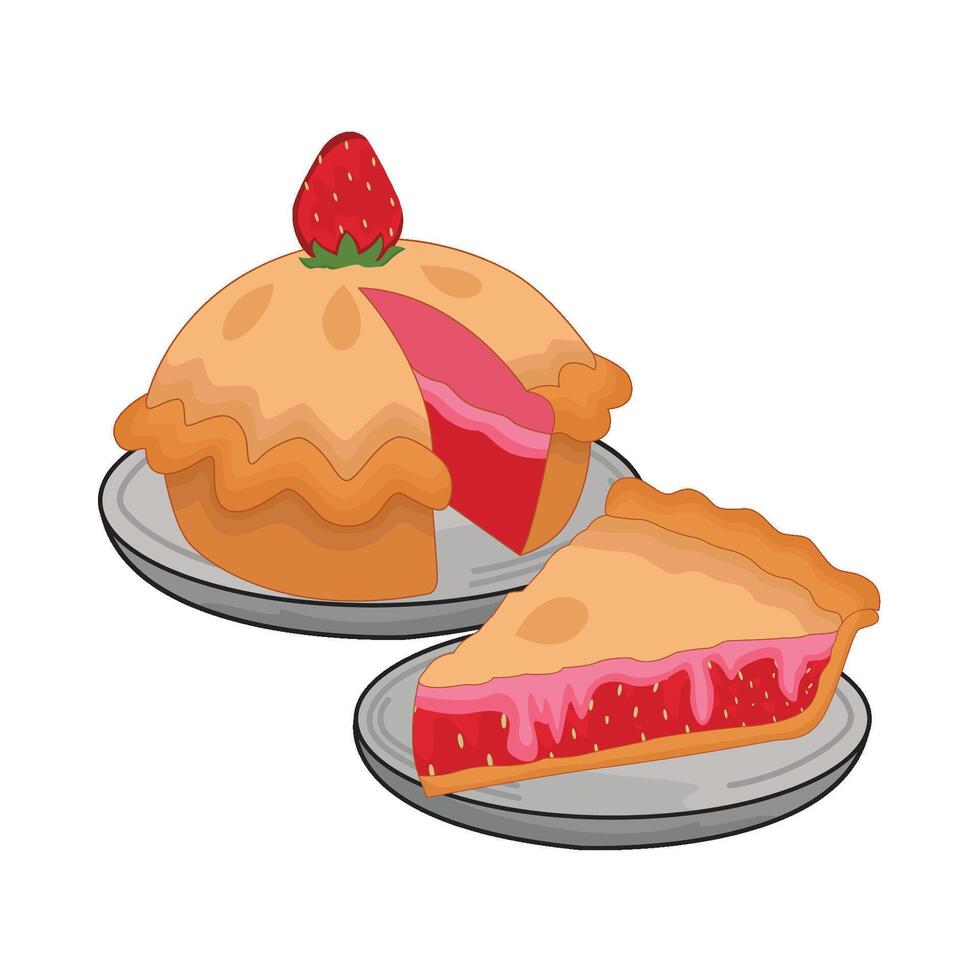 illustration of pie vector