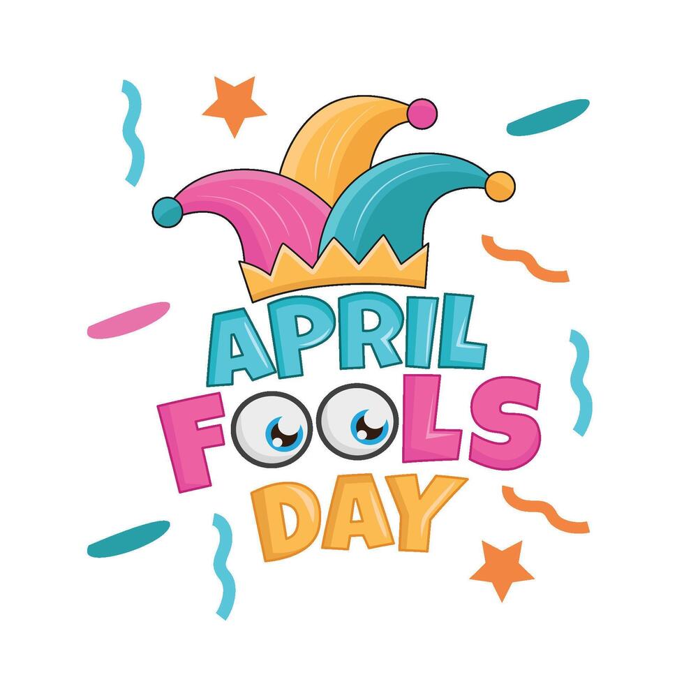 illustration of april fools day vector
