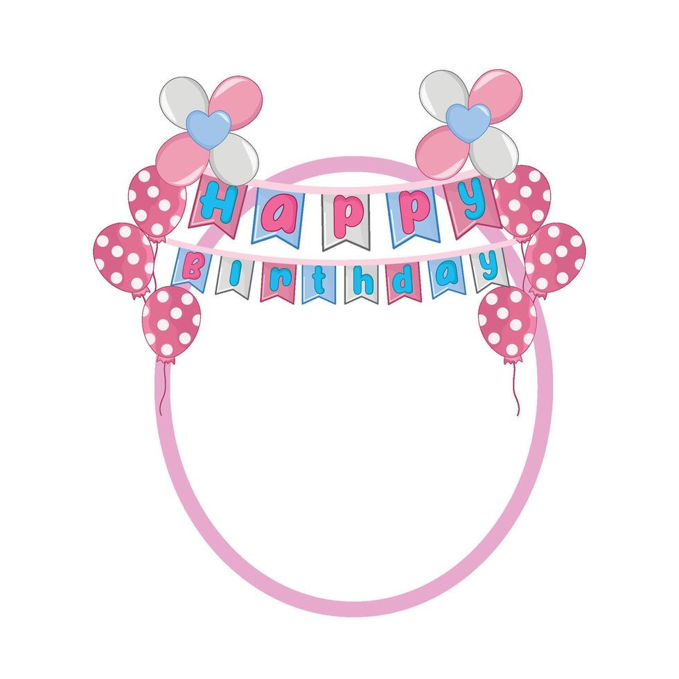 illustration of birthday frame vector